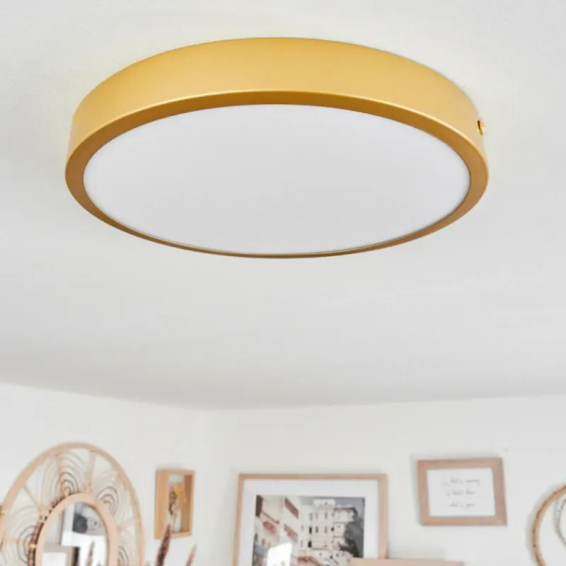 hofstein Plafonnier Broglen LED Laiton, 1 lumière