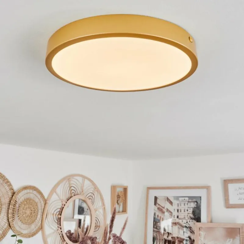 hofstein Plafonnier Broglen LED Laiton, 1 lumière