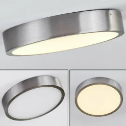 hofstein Plafonnier Broglen LED Nickel mat, 1 lumière