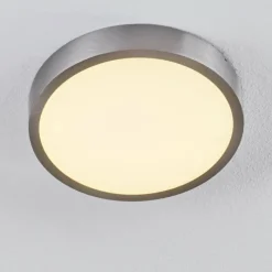 hofstein Plafonnier Broglen LED Nickel mat, 1 lumière