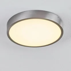 hofstein Plafonnier Broglen LED Nickel mat, 1 lumière