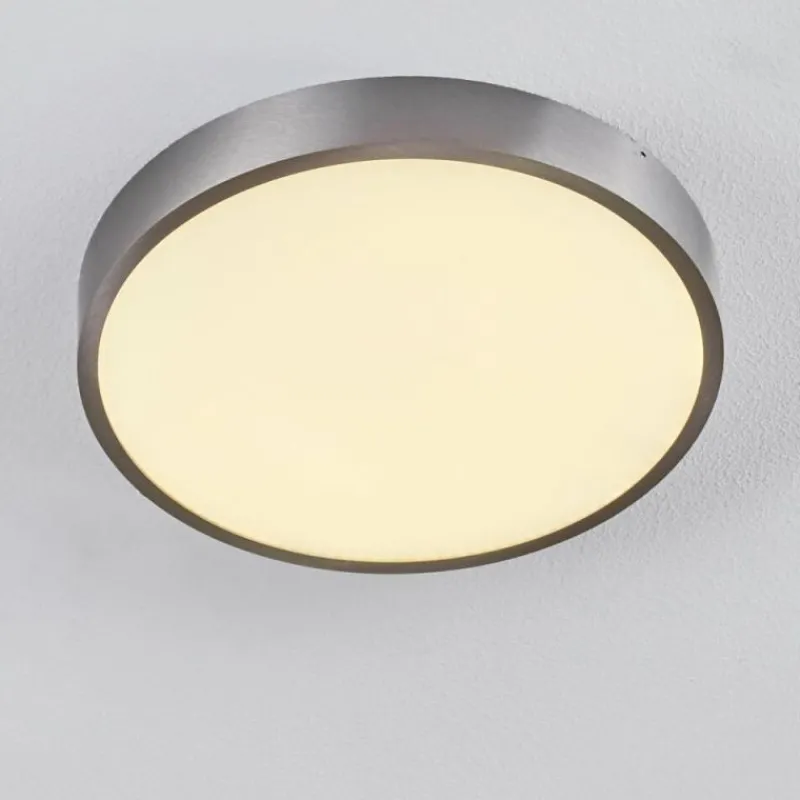 hofstein Plafonnier Broglen LED Nickel mat, 1 lumière* Éclairage Led