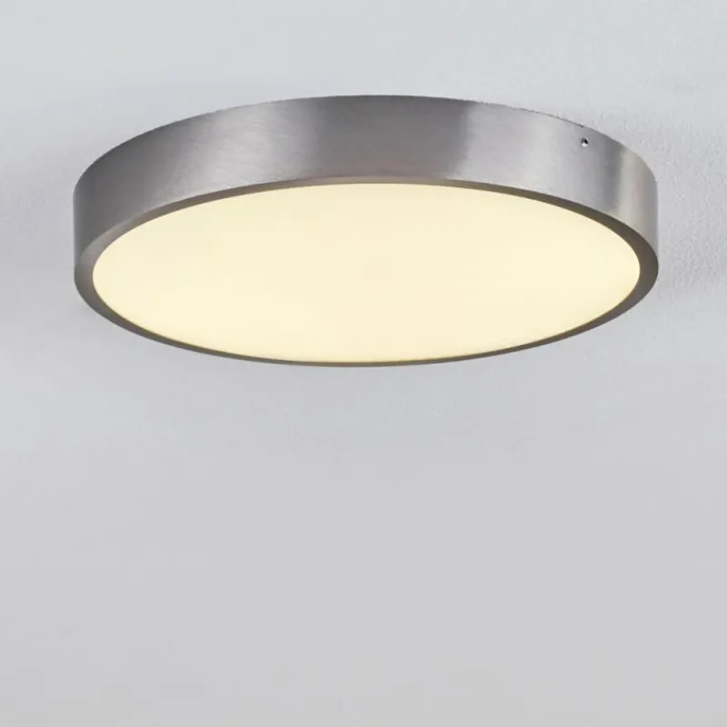 hofstein Plafonnier Broglen LED Nickel mat, 1 lumière* Éclairage Led