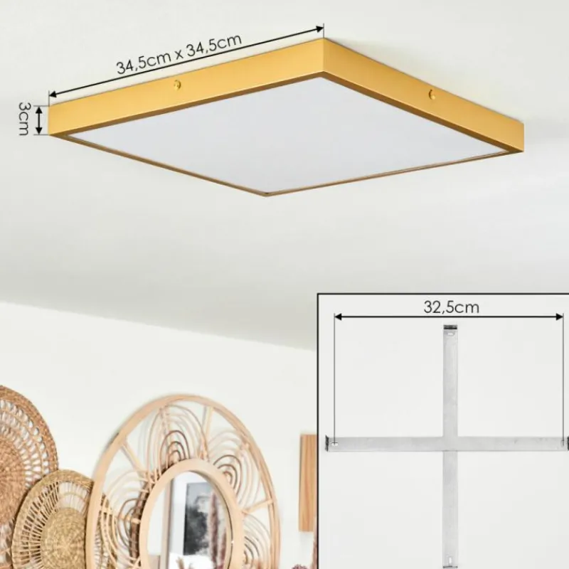 Lampes Dorées-hofstein Plafonnier Broglen LED Or, 1 lumière