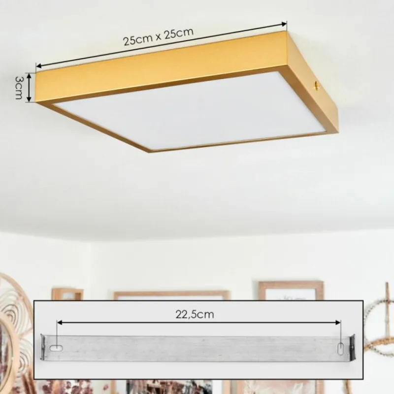 Lampes Dorées-hofstein Plafonnier Broglen LED Or, 1 lumière