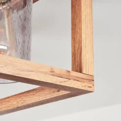 Suspension Verre Fumé-hofstein Plafonnier Brugg Brun, Noir, 4 lumières