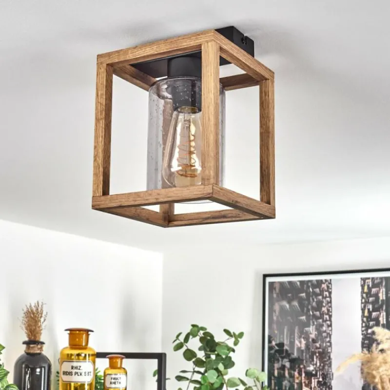 Luminaires Scandinaves-hofstein Plafonnier Brugg Brun, Noir, 1 lumière