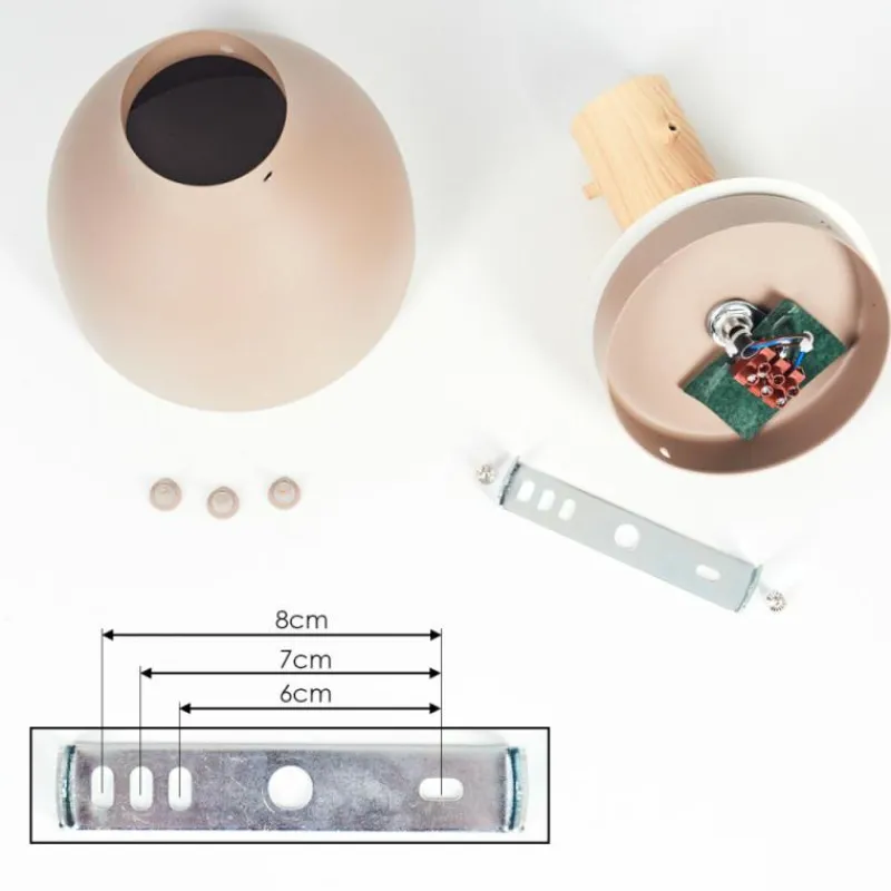 Luminaires Scandinaves-hofstein Plafonnier Brunnen Brun, Couleur bois, Taupe, 1 lumière