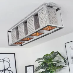 Lampes En Tissu-hofstein Plafonnier Buchanan Argenté, 4 lumières