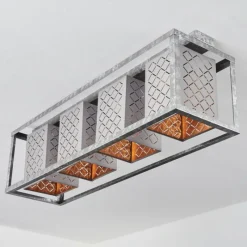 Lampes En Tissu-hofstein Plafonnier Buchanan Argenté, 4 lumières