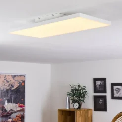 hofstein Plafonnier Buenaventura LED Blanc, 1 lumière, Télécommandes, Changeur de couleurs