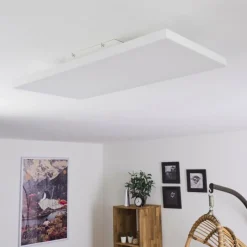 hofstein Plafonnier Buenaventura LED Blanc, 1 lumière, Télécommandes, Changeur de couleurs