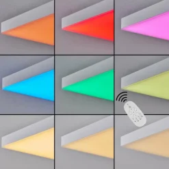 hofstein Plafonnier Buenaventura LED Blanc, 1 lumière, Télécommandes, Changeur de couleurs