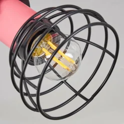 Lampes Vintages & Rétros-hofstein Plafonnier Builako Rose, Noir, 1 lumière