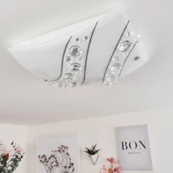 hofstein Plafonnier Buochs LED Blanc, 1 lumière