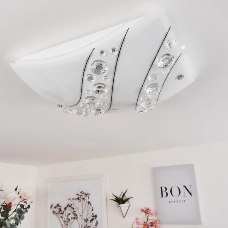 hofstein Plafonnier Buochs LED Blanc, 1 lumière