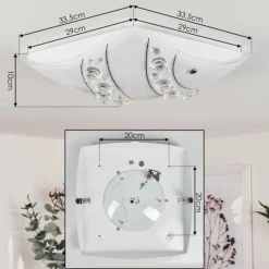 hofstein Plafonnier Buochs LED Blanc, 1 lumière