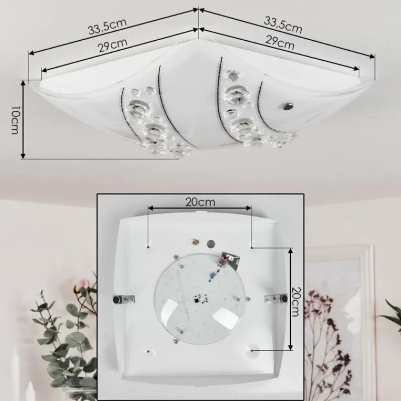 hofstein Plafonnier Buochs LED Blanc, 1 lumière