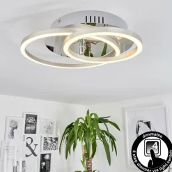 hofstein Plafonnier Buren LED Aluminium, Chrome, 1 lumière