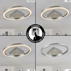 hofstein Plafonnier Buren LED Nickel mat, 1 lumière