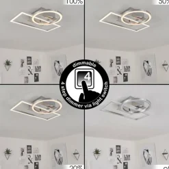 hofstein Plafonnier Buren LED Nickel mat, 1 lumière