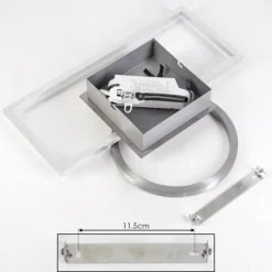 hofstein Plafonnier Buren LED Nickel mat, 1 lumière