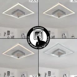 hofstein Plafonnier Buren LED Nickel mat, 1 lumière