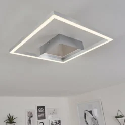 hofstein Plafonnier Buren LED Nickel mat, 1 lumière