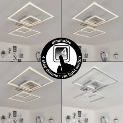 hofstein Plafonnier Buren LED Nickel mat, 1 lumière