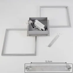 hofstein Plafonnier Buren LED Nickel mat, 1 lumière