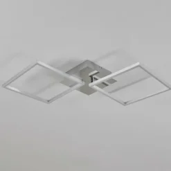 hofstein Plafonnier Buren LED Nickel mat, 1 lumière