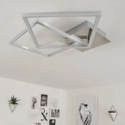 hofstein Plafonnier Buren LED Nickel mat, 1 lumière