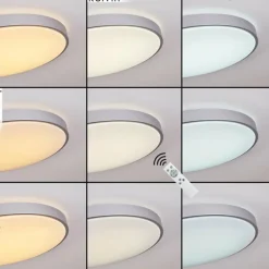 hofstein Plafonnier Buris LED Argenté, 1 lumière, Télécommandes* Éclairage Led