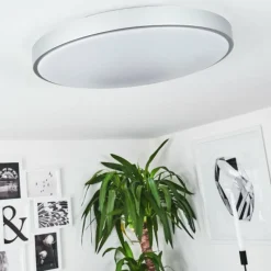 hofstein Plafonnier Buris LED Argenté, 1 lumière, Télécommandes* Éclairage Led