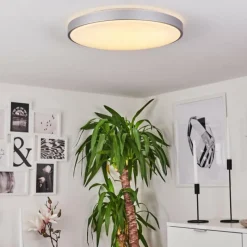 hofstein Plafonnier Buris LED Argenté, 1 lumière, Télécommandes* Éclairage Led