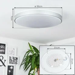 hofstein Plafonnier Buris LED Blanc, 1 lumière