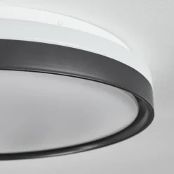 hofstein Plafonnier Buris LED Noir, Blanc, 1 lumière, Télécommandes