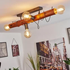 Luminaires Scandinaves-hofstein Plafonnier Burruyaco Gris, Écru, 4 lumières