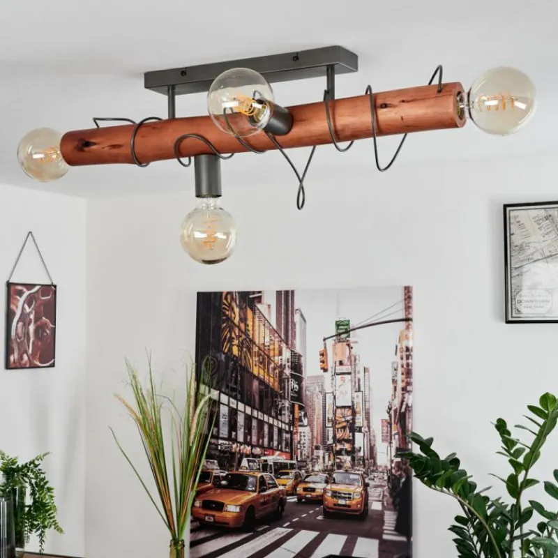 Luminaires Scandinaves-hofstein Plafonnier Burruyaco Gris, Écru, 4 lumières