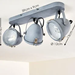 hofstein Plafonnier Butikon Gris, 3 lumières* Spots Et Projecteurs