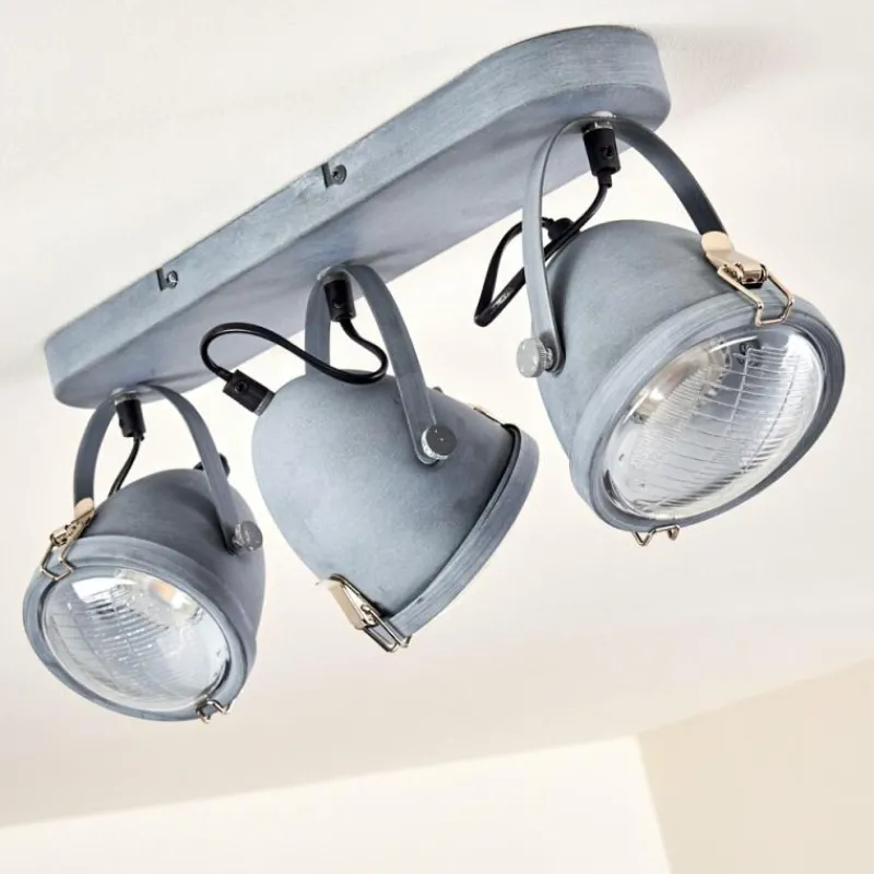 hofstein Plafonnier Butikon Gris, 3 lumières* Spots Et Projecteurs