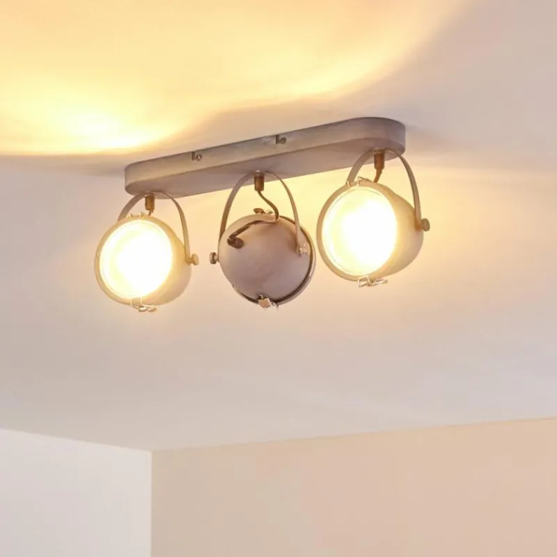 hofstein Plafonnier Butikon Gris, 3 lumières* Spots Et Projecteurs
