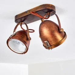 hofstein Plafonnier Butikon Rouille, 2 lumières