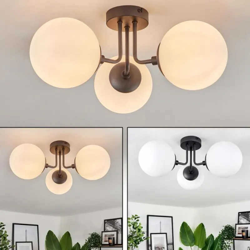 hofstein Plafonnier Cabalonga Noir, 3 lumières