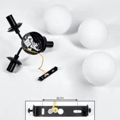 hofstein Plafonnier Cabalonga Noir, 3 lumières