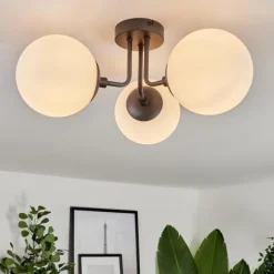 hofstein Plafonnier Cabalonga Noir, 3 lumières