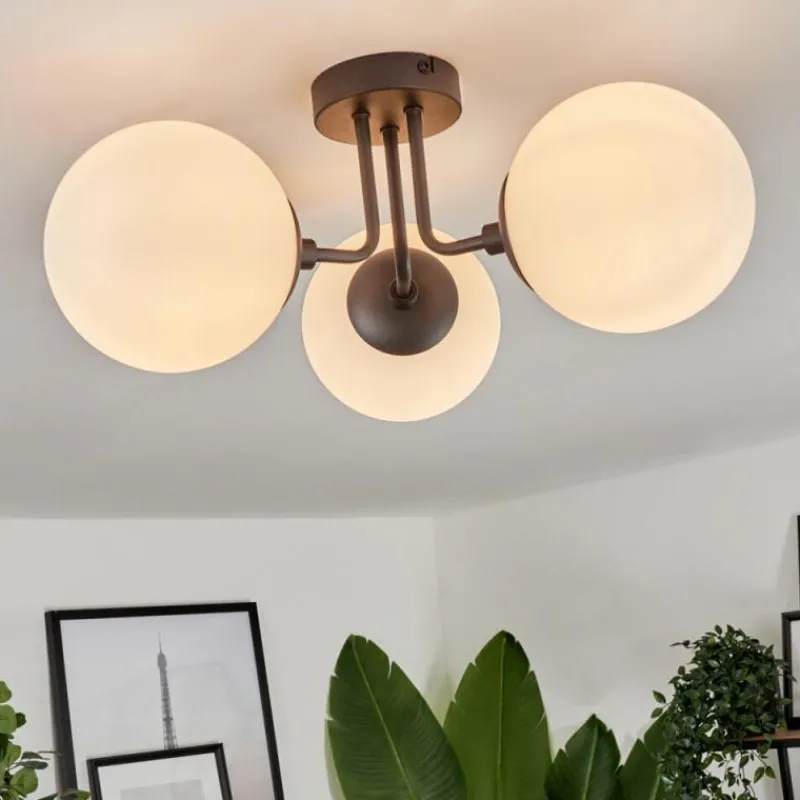 hofstein Plafonnier Cabalonga Noir, 3 lumières