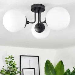 hofstein Plafonnier Cabalonga Noir, 3 lumières