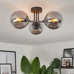 hofstein Plafonnier Cabalonga Noir, 3 lumières