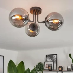 hofstein Plafonnier Cabalonga Noir, 3 lumières